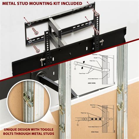 mount bracket to metal commercial stud|installing tv into studs.